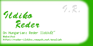 ildiko reder business card